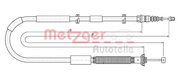 Трос ручного тормоза METZGER 12.0723