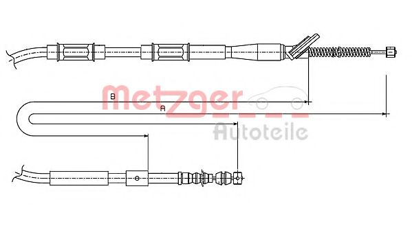Трос ручного тормоза METZGER 17.1445
