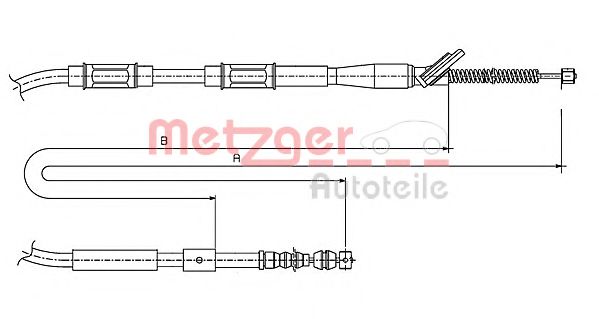 Трос ручного тормоза METZGER 17.1446