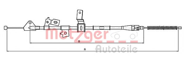 Трос ручного тормоза METZGER 17.5070