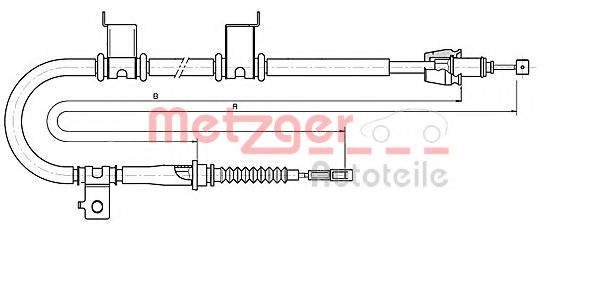 Трос ручного тормоза METZGER 17.6052