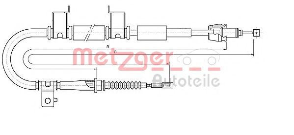 Трос ручного тормоза METZGER 17.6053