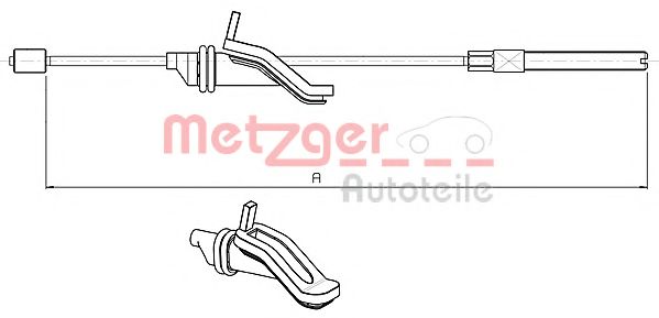 Трос ручного тормоза METZGER 10.5369