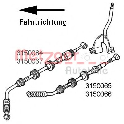 Трос КПП METZGER 3150064