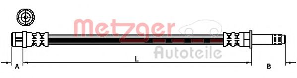 Тормозной шланг METZGER 4110885