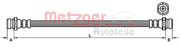 Тормозной шланг METZGER 4110835