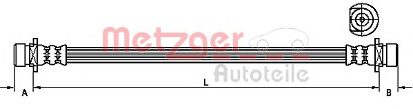 Тормозной шланг METZGER 4115162