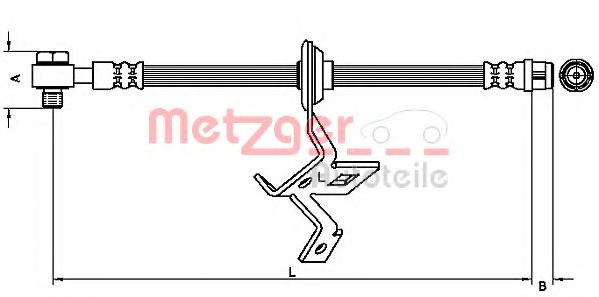Тормозной шланг METZGER 4116208