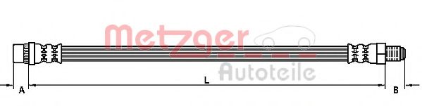 Тормозной шланг METZGER 4110933