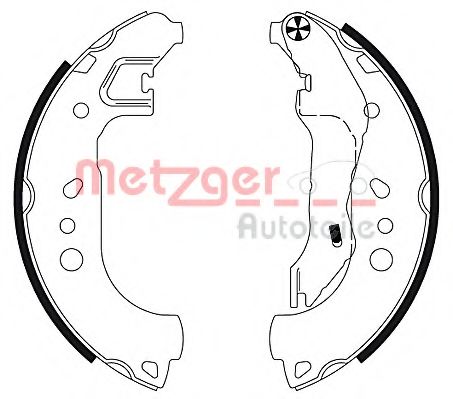 Тормозные колодки барабанные METZGER MG 132
