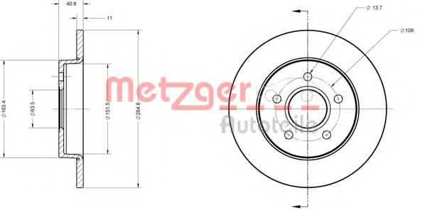 Тормозной диск FORD 1377360 Тормозной диск FORD 1377360