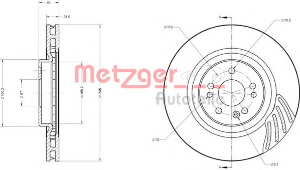 Тормозной диск METZGER 6110530 Тормозной диск METZGER 6110530