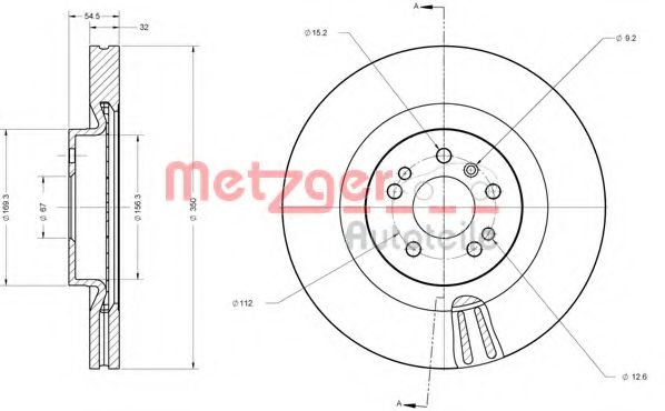 Тормозной диск METZGER 6110635 Тормозной диск METZGER 6110635