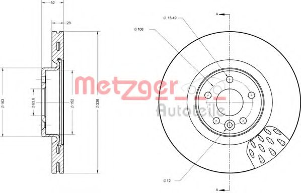 Тормозной диск METZGER 6110659 Тормозной диск METZGER 6110659