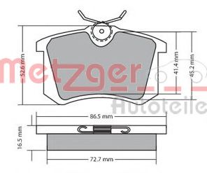Тормозные колодки METZGER 1170060