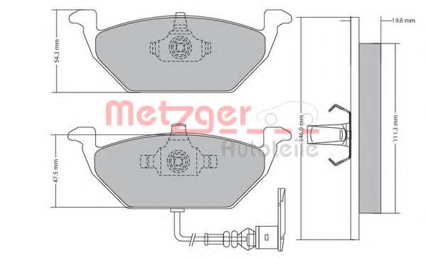 Тормозные колодки METZGER 1170002