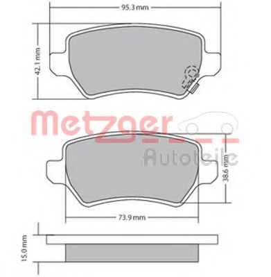 Тормозные колодки METZGER 1170004