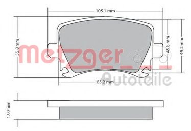 Тормозные колодки METZGER 1170005