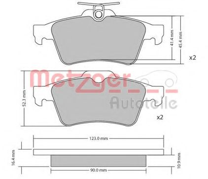 Тормозные колодки METZGER 1170006