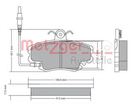 Тормозные колодки METZGER 1170009