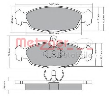 Тормозные колодки METZGER 1170015