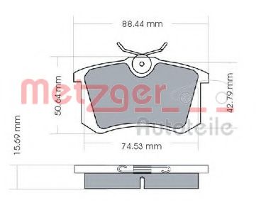 Тормозные колодки METZGER 1170022