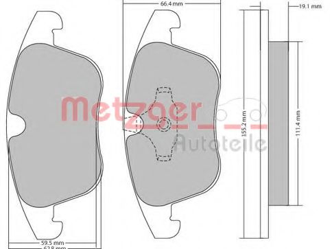 Тормозные колодки METZGER 1170035