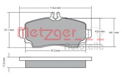 Тормозные колодки METZGER 1170041