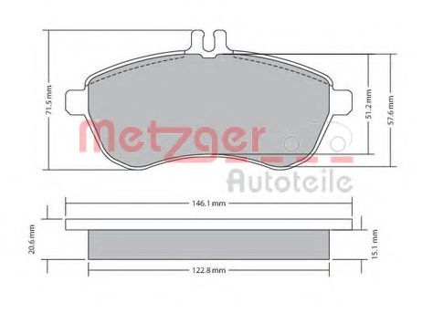 Тормозные колодки METZGER 1170046