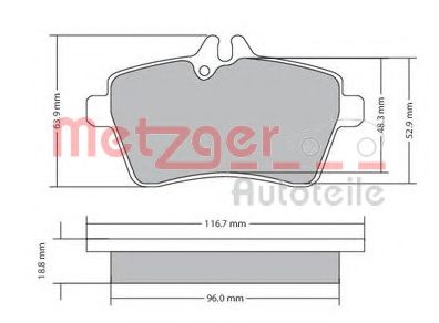 Тормозные колодки METZGER 1170053