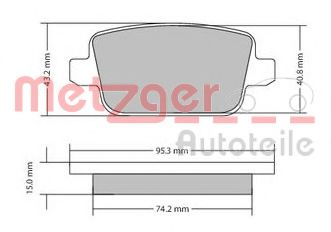 Тормозные колодки METZGER 1170058