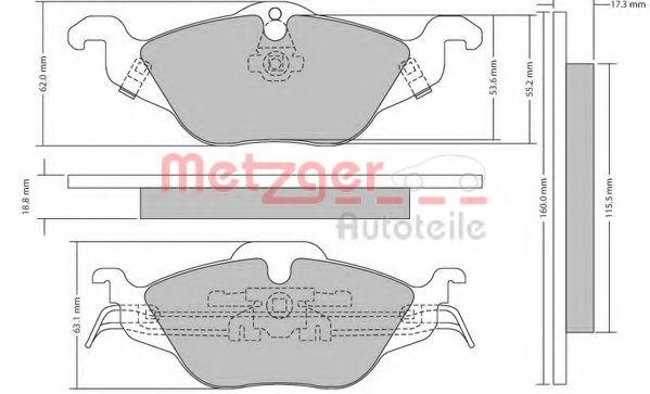 Тормозные колодки METZGER 1170063
