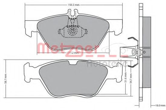 Тормозные колодки METZGER 1170065