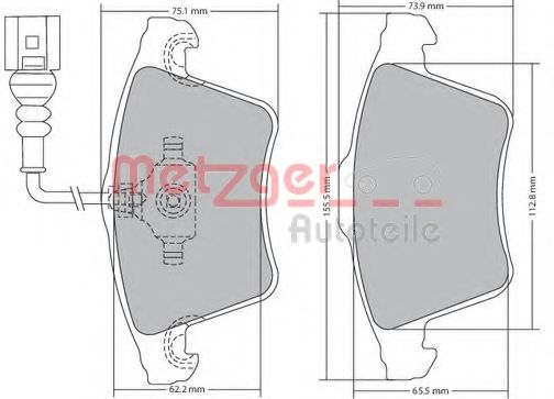 Тормозные колодки METZGER 1170068