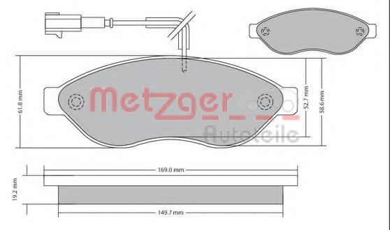 Тормозные колодки METZGER 1170073