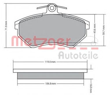 Тормозные колодки METZGER 1170095
