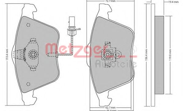 Тормозные колодки METZGER 1170099