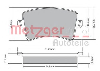 Тормозные колодки METZGER 1170113