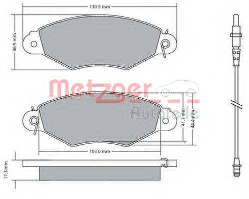 Тормозные колодки METZGER 1170115
