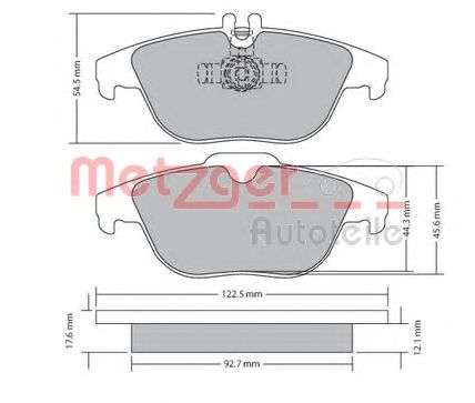 Тормозные колодки METZGER 1170132