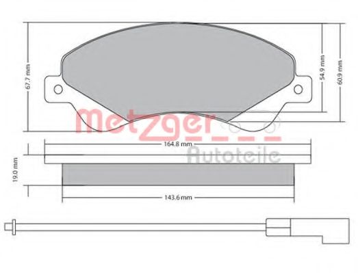 Тормозные колодки METZGER 1170146