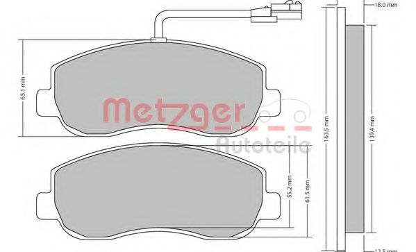 Тормозные колодки METZGER 1170148