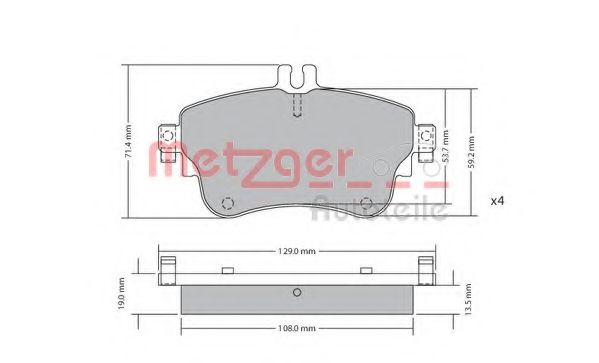Тормозные колодки METZGER 1170149