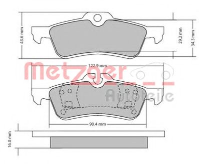 Тормозные колодки METZGER 1170154