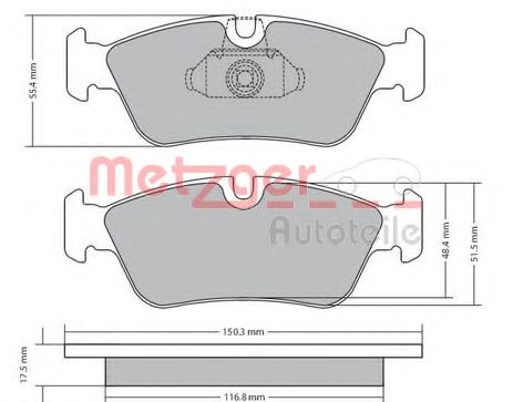 Тормозные колодки METZGER 1170177