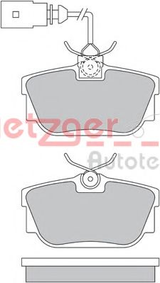 Тормозные колодки METZGER 1170109