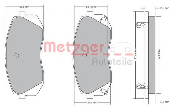 Тормозные колодки METZGER 1170186