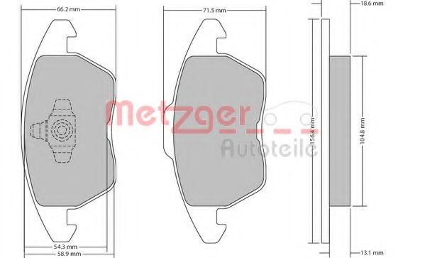 Тормозные колодки METZGER 1170211