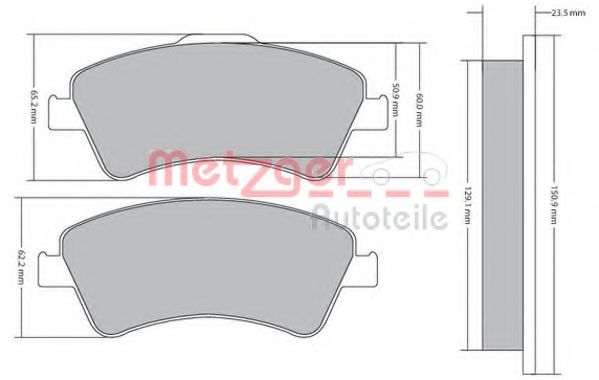 Тормозные колодки METZGER 1170220