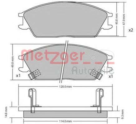 Тормозные колодки METZGER 1170224
